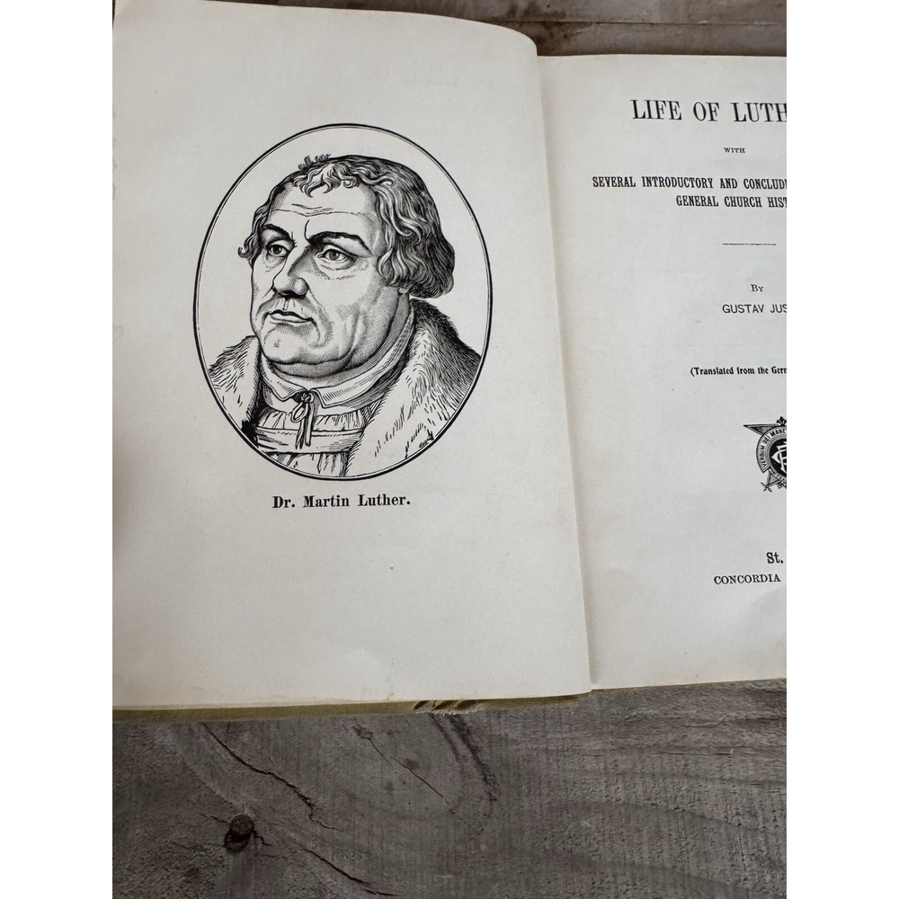 Life Of Luther By Gustav Just (1903) Vintage HC Book Concordia Publishing - Picture 6 of 10